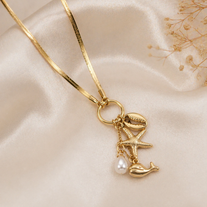 Elegant Sea-Inspired Necklace Trio