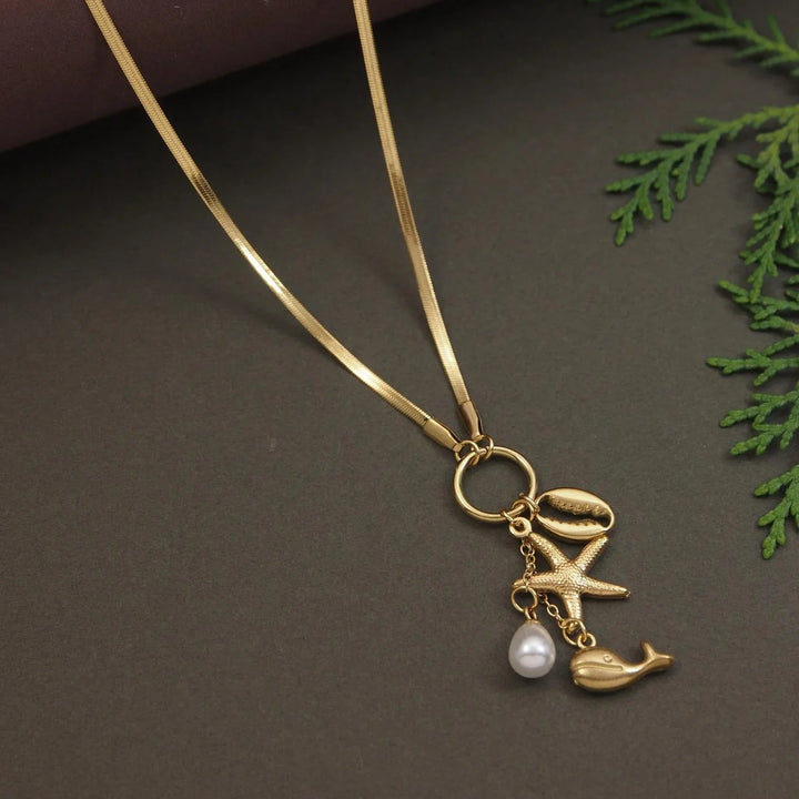 Elegant Sea-Inspired Necklace Trio